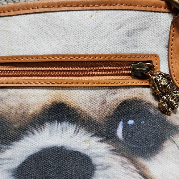 Ardleigh Elliott Faithful Friends Shih-Tzu Leather Canvas Tote - Picture 3 of 16